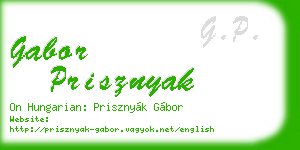 gabor prisznyak business card